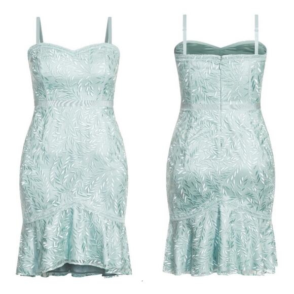 City Chic Seafoam Green Vine Embroidered Dress Sz.XXL(24) NWT - Picture 4 of 15